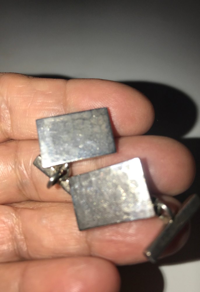 Minimalist gümüş Kol Düğmesi - Görsel 4