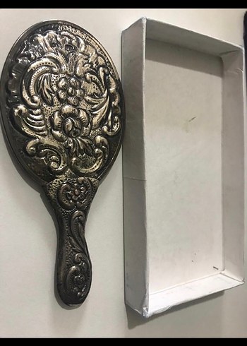 Gümüş el aynası 925 ayar  Renkli Parlak El Aynası - Görsel 4