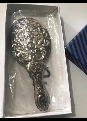Gümüş el aynası 925 ayar  Renkli Parlak El Aynası - Görsel 3