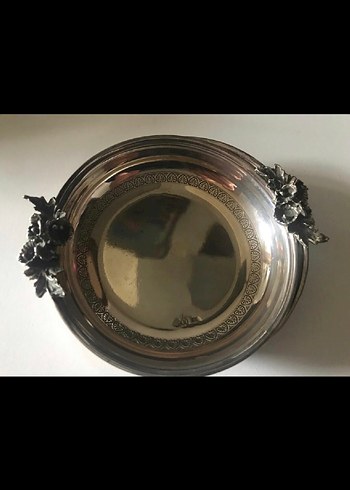 Kül tablası  çerezlik çiçek desenli el işçiliği900ayar 0.75 gram - Görsel 4