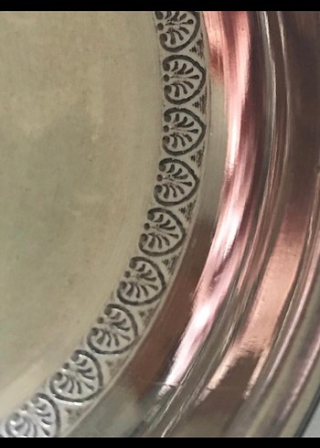 Kül tablası  çerezlik çiçek desenli el işçiliği900ayar 0.75 gram - Görsel 6