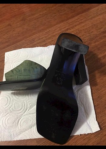 Kare Burunlu Yeşil Kadın Terlik - Görsel 2