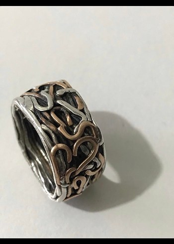 Vintage Yılan Desenli  925 Erkek  Yüzük 20 gr - Görsel 3