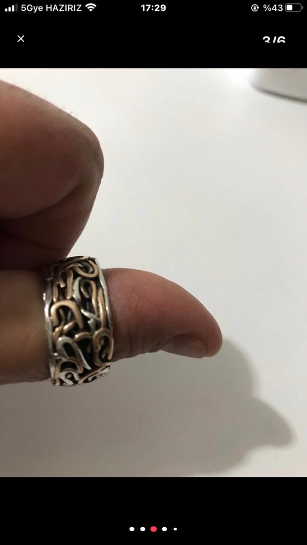 Vintage Yılan Desenli  925 Erkek  Yüzük 20 gr - Görsel 2