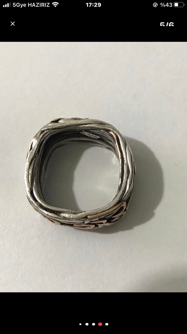 Vintage Yılan Desenli  925 Erkek  Yüzük 20 gr - Görsel 4