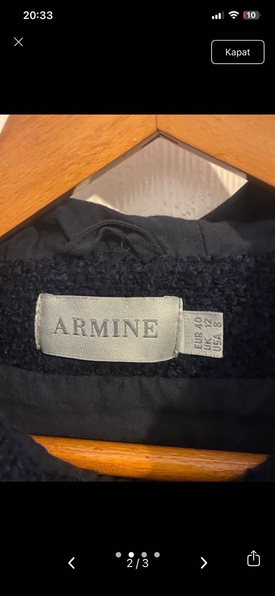 Siyah Kapüşonlu Düğmeli Kadın Ceket - Görsel 2