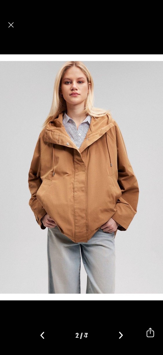 Bej Parlak Midi Kadın Ceket - Görsel 4