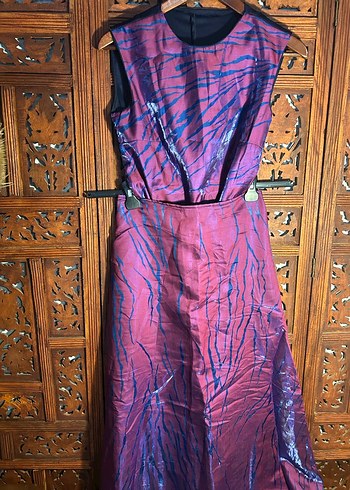 s Beden Mor Batik Desenli jakarlı iki parça
