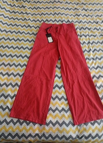 m Beden kırmızı Renk Kumaş pantolon 