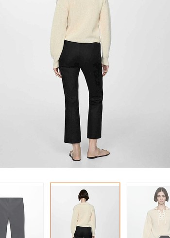 Flare keten pantalon - Görsel 2