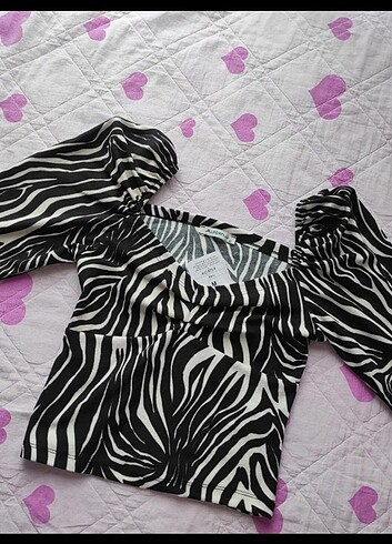 Bluz zebra desenli