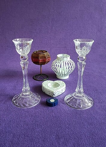RCR Crystal Marka 2'li Kristal Şamdan 