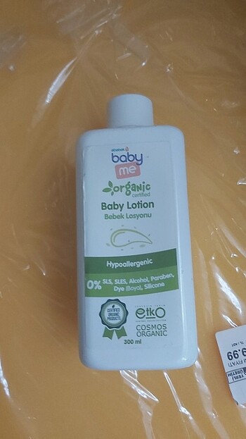 ORGANIK BEBE LOSYONU 300ml pompası kırık