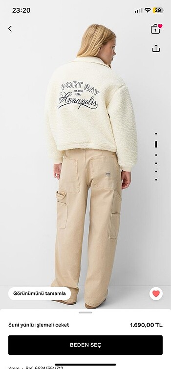 Bershka Bershka peluş ceket