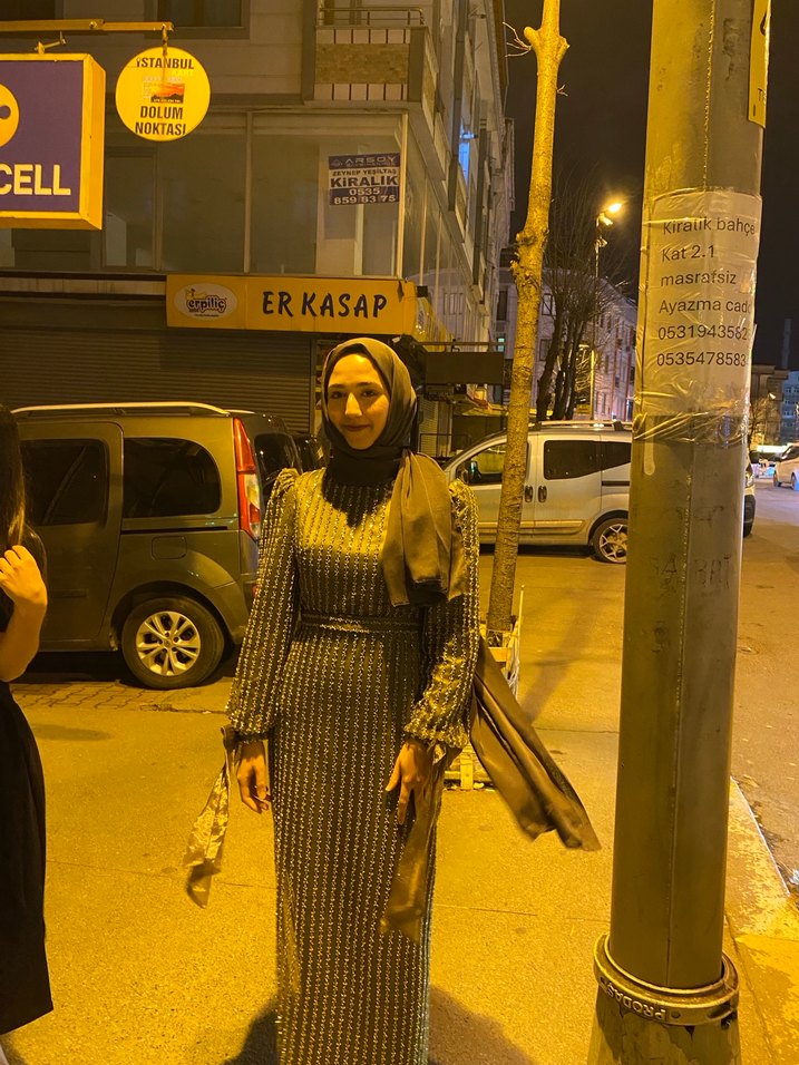 Kiralık abiye şal dahildir 4.fotoğraftan bana ulaşabilirsiniz:) - Görsel 2