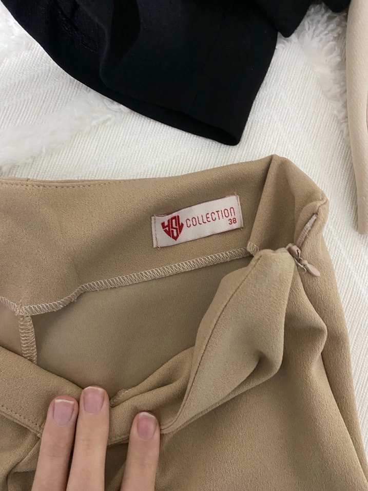 Bej Kadın Pantolon - Görsel 3