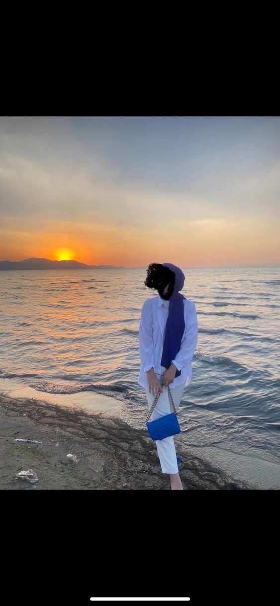 Zincir Detaylı Mavi çanta - Görsel 5