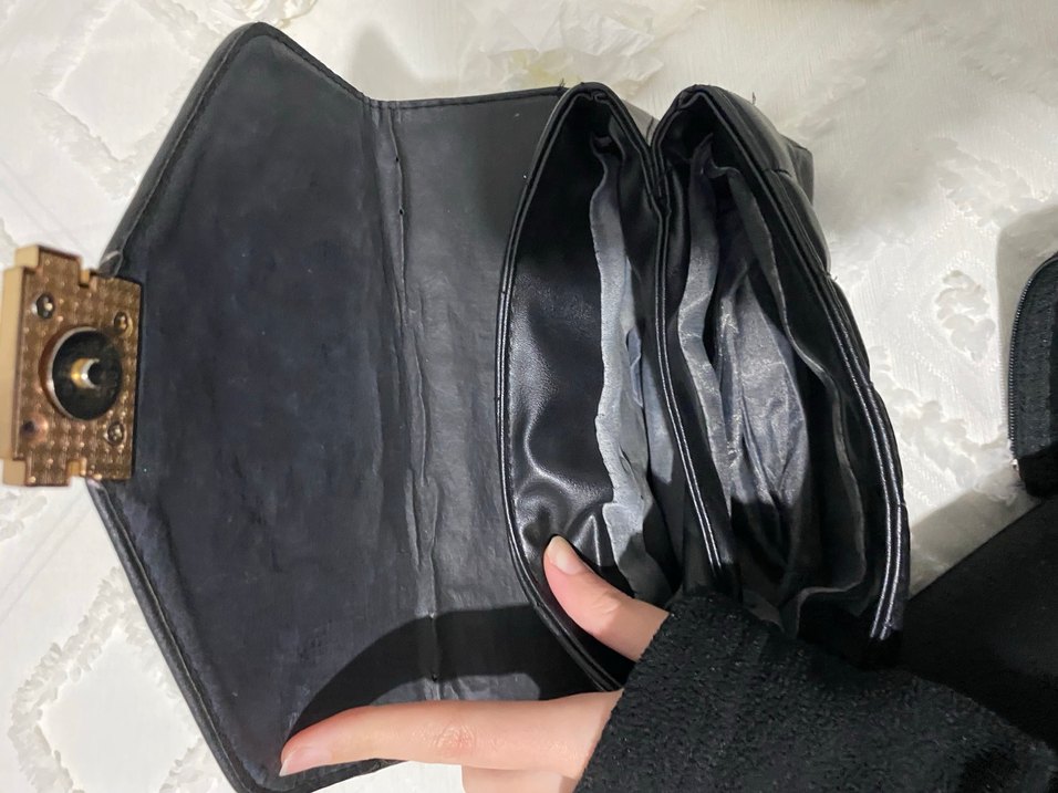 Siyah Deri Kadın Omuz Çantası - Görsel 4