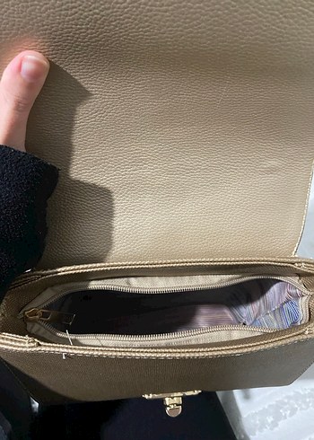 Bej Deri Kemerli Kadın Çanta - Görsel 4