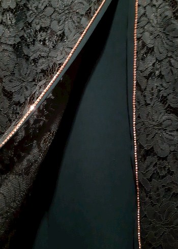 zümrüt yeşili şık kısa abiye - Görsel 4