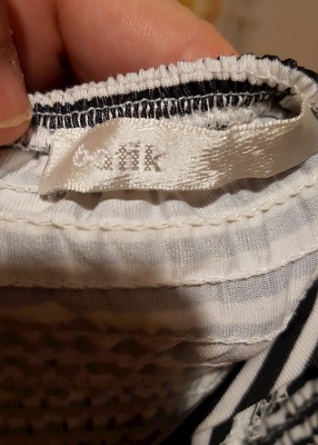 cizgili maxi askili elbise - Görsel 3