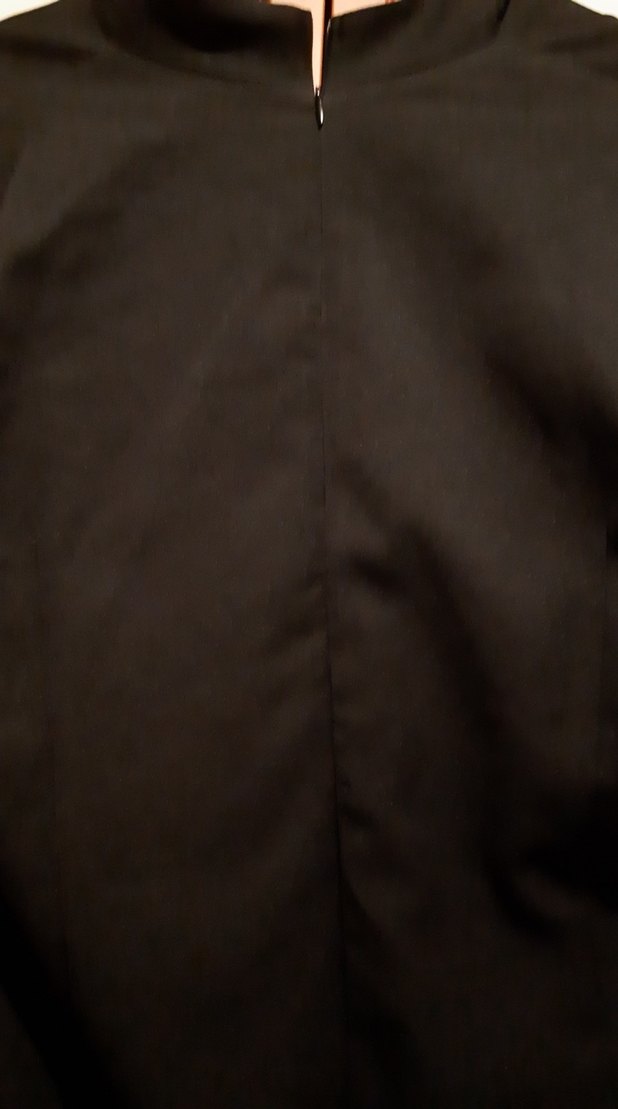 siyah kolları dantel kruvaze elbise - Görsel 4