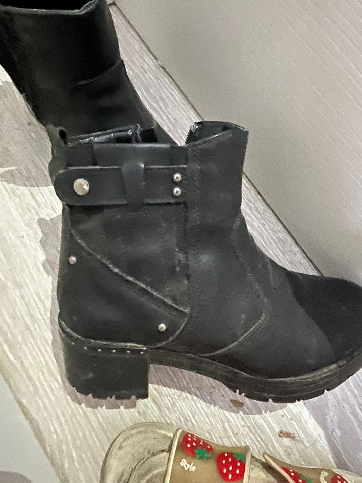 Siyah Deri Kadın Gizli Topuklu Bot - Görsel 2