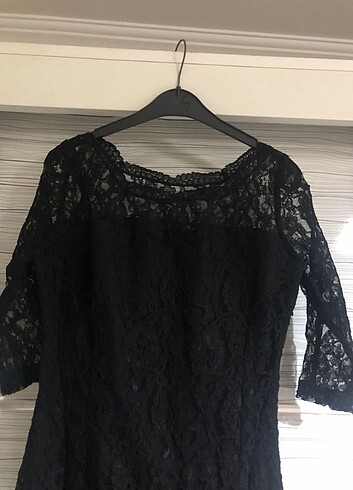 Dantelli kısa elbise. - Görsel 4