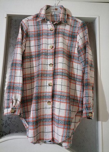 Kadın Çok Renkli Ekose Uzun Kollu Gömlek - Görsel 3