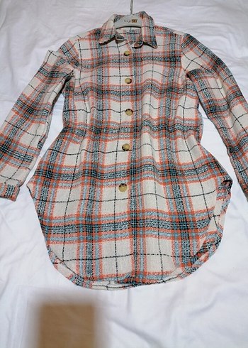 Kadın Çok Renkli Ekose Uzun Kollu Gömlek - Görsel 5