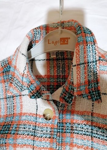 Kadın Çok Renkli Ekose Uzun Kollu Gömlek - Görsel 4