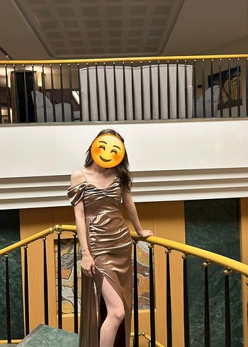 Drapeli Uzun Abiye Elbise - Görsel 5