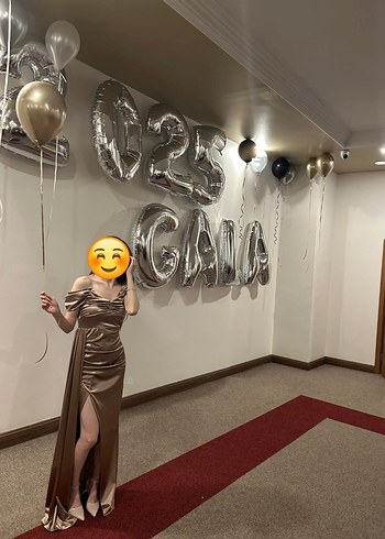 Drapeli Uzun Abiye Elbise - Görsel 6