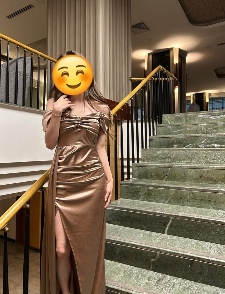 Drapeli Uzun Abiye Elbise - Görsel 4