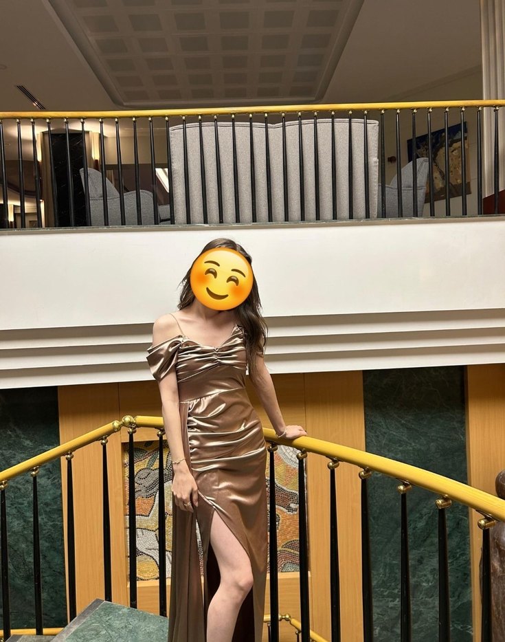 Drapeli Uzun Abiye Elbise - Görsel 5