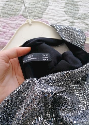 Gümüş siyah elbise - Görsel 5