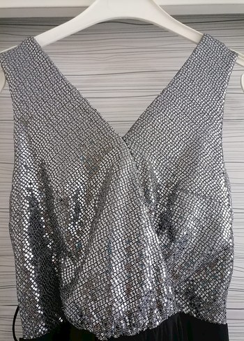 Gümüş siyah elbise - Görsel 3