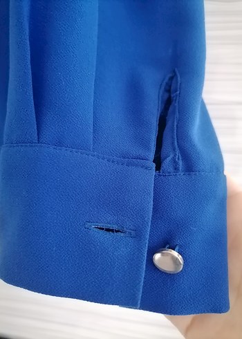 Mavi Kadın Gömlek - Görsel 4