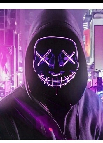  Beden Hallowen Led Işıklı Neon Maske 3 Modlu 