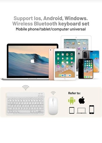 Kablosuz Bluetooth Klavye ve Mouse Seti - Görsel 2