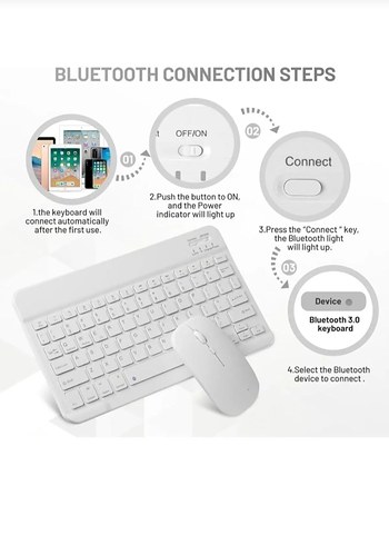 Kablosuz Bluetooth Klavye ve Mouse Seti - Görsel 4