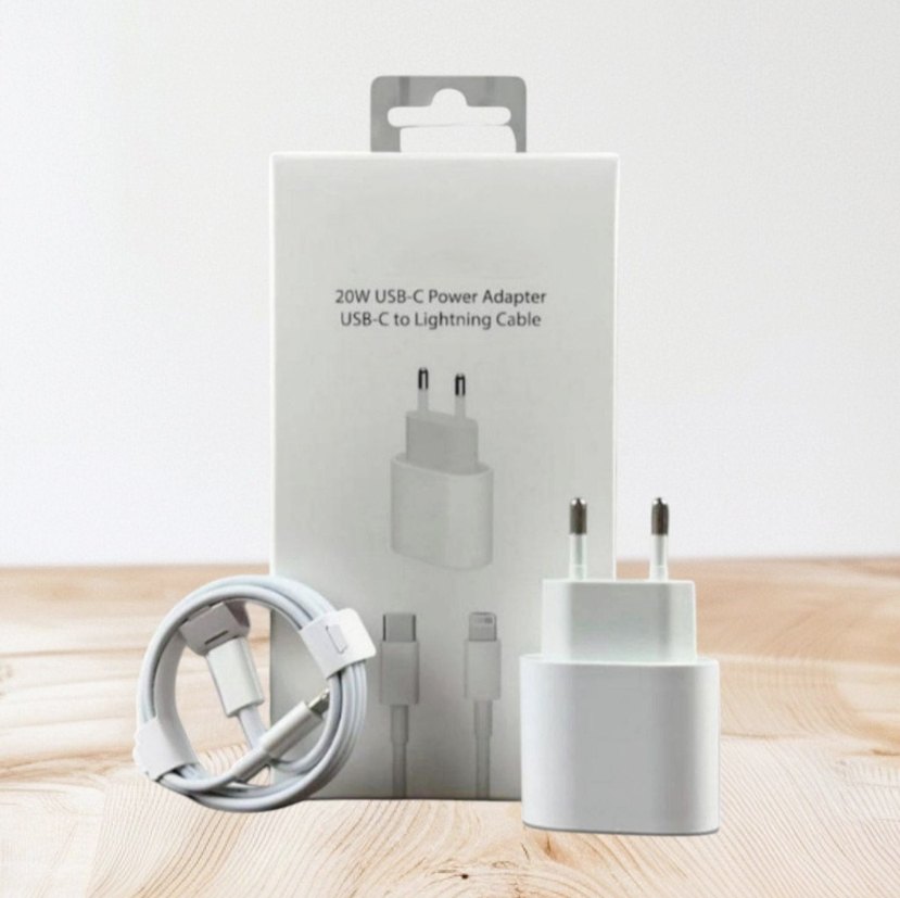 iPhone Beyaz Şarj Adaptörü ve Kablo 20w lightning uclu - Görsel 4