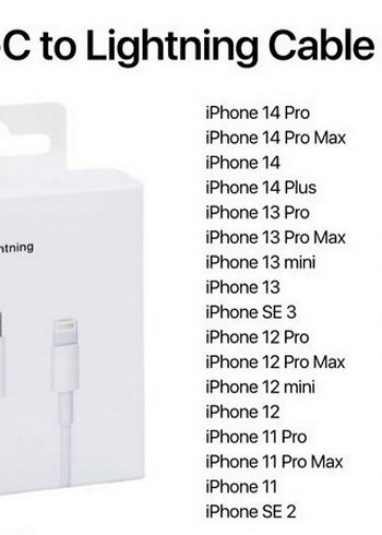 iPhone 20w Beyaz USB-C to Lightning Şarj Kablosu - Görsel 2