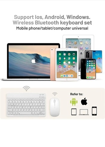 Kablosuz Bluetooth Klavye ve Mouse Seti - Görsel 2