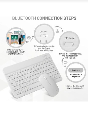 Kablosuz Bluetooth Klavye ve Mouse Seti - Görsel 5