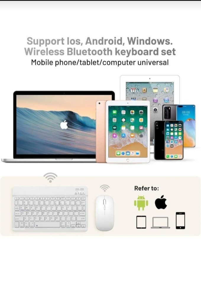 Kablosuz Bluetooth Klavye ve Mouse Seti - Görsel 2