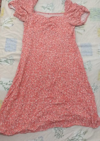 Pembe Bohem Uzun Elbise