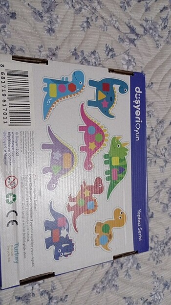  Beden Renk Dinozor Kutulu puzzle 