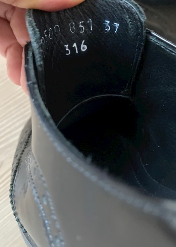 Kemerli Siyah Deri Kadın Klasik Ayakkabı - Görsel 4