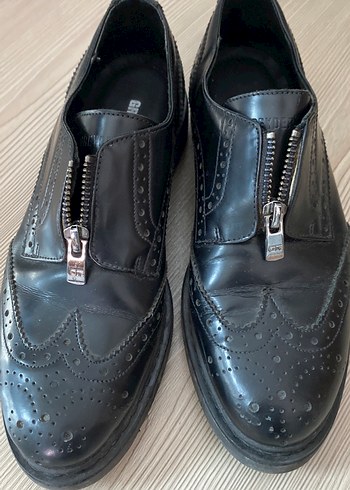 Kemerli Siyah Deri Kadın Klasik Ayakkabı - Görsel 5